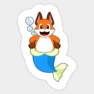 Fox Mermaid Sticker